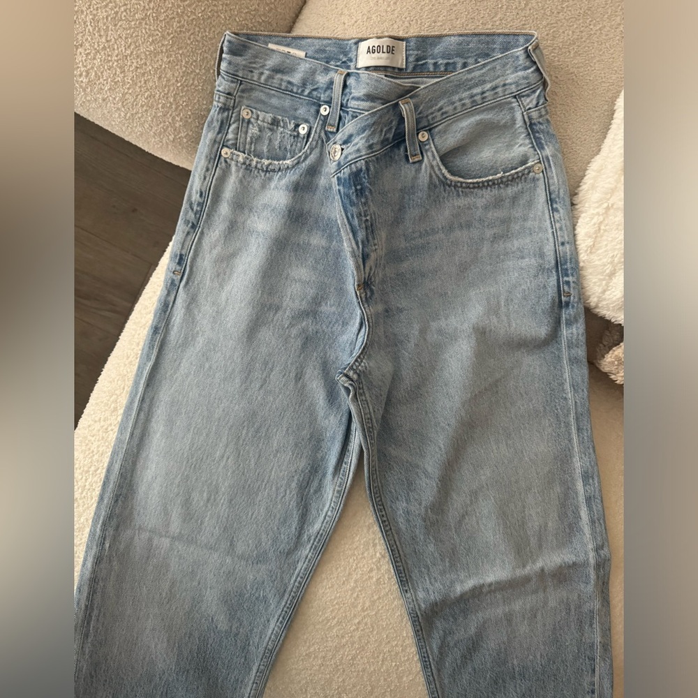 Agolde criss cross  Denim Jeans - Picture 3 of 6